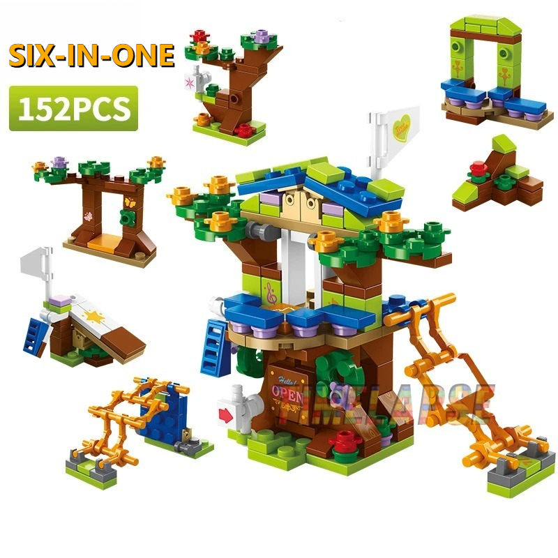 Kids Toys Christmas 2025 - Набор строительных блоков 6-в-1 «Домик на