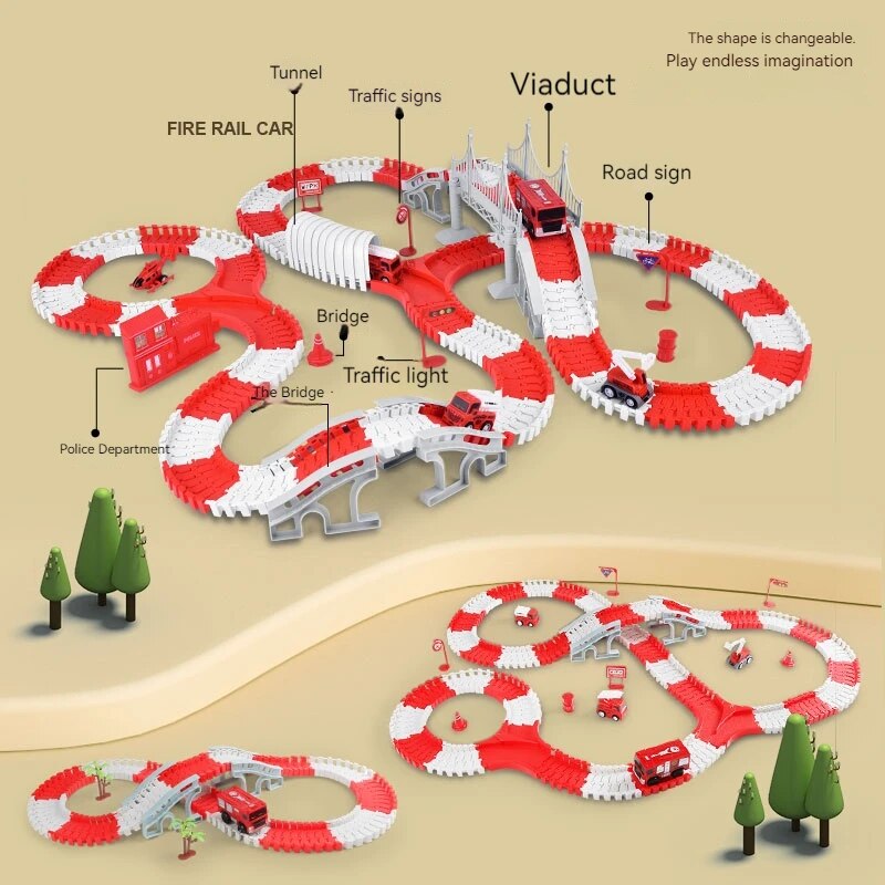 Пожарная машина, трек, сборка  – обзор и цена Sandbox Play Set